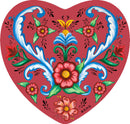 Tile Magnet: Rosemaling Hearts - ScandinavianGiftOutlet