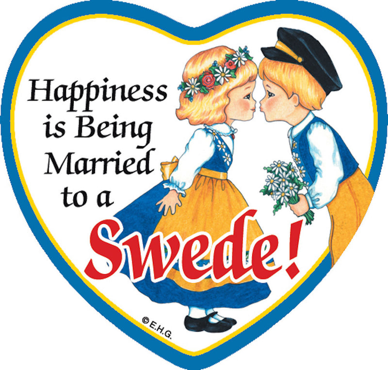 Magnetic Tile: Married to Swede - ScandinavianGiftOutlet