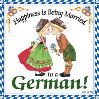 German Gift Idea Magnet (Happiness Married To German) - ScandinavianGiftOutlet