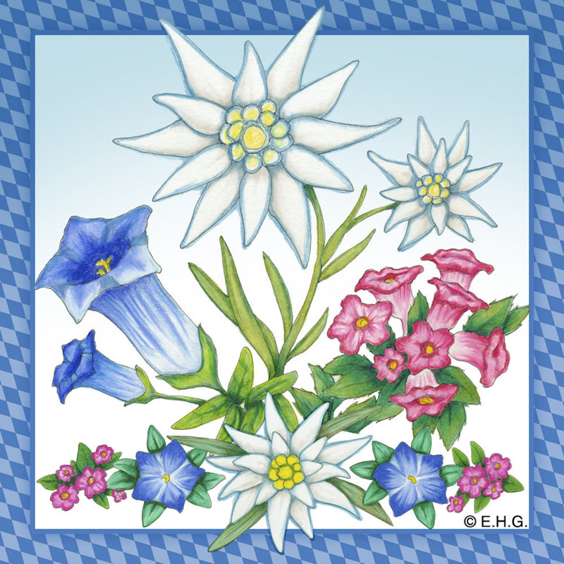 Magnetic Tile: Edelweiss Flower - ScandinavianGiftOutlet