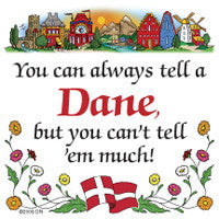 Danish Shop Magnet Tile (Tell A Dane) - ScandinavianGiftOutlet
