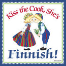 Finnish Souvenirs Magnet Tile: (Kiss Cook) - ScandinavianGiftOutlet