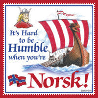 Norwegian Gift Magnet Tile (Humble Norsk) - ScandinavianGiftOutlet