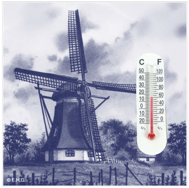Thermometer Tile Magnet: Windmill - ScandinavianGiftOutlet