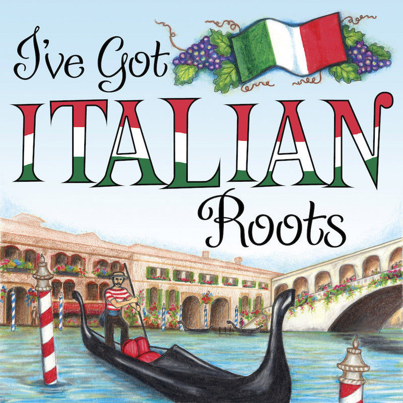 Italian Gift Ideas: Italian Roots Magnet Tile - ScandinavianGiftOutlet