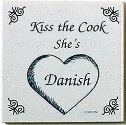 Danish Culture Magnet Tile (Kiss Danish Cook) - ScandinavianGiftOutlet