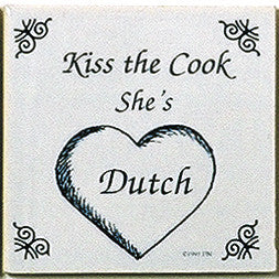 Dutch Culture Magnet Tile (Kiss Dutch Cook) - ScandinavianGiftOutlet