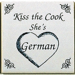 German Culture Magnet Tile (Kiss German Cook) - ScandinavianGiftOutlet