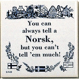 Norwegian Culture Magnet Tile (Tell A Norsk) - ScandinavianGiftOutlet