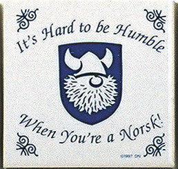 Norwegian Culture Magnet Tile (Humble Norsk) - ScandinavianGiftOutlet