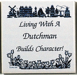 Dutch Culture Magnet Tile (Living With Dutch) - ScandinavianGiftOutlet