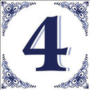 House Numbers Tile Blue and White - ScandinavianGiftOutlet