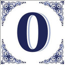 House Numbers Tile Blue and White - ScandinavianGiftOutlet