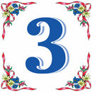 German House Numbers Tile - ScandinavianGiftOutlet