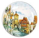 Souvenir Plate European Village Color - ScandinavianGiftOutlet