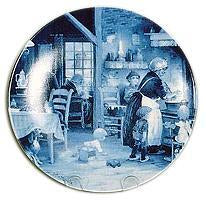 Souvenir Plate Family Gathering Blue - ScandinavianGiftOutlet