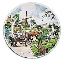 Souvenir Plate Milkman Color - ScandinavianGiftOutlet