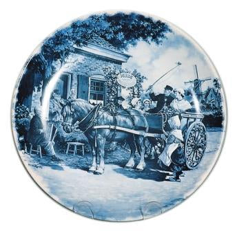Souvenir Plate Wedding Blue - ScandinavianGiftOutlet