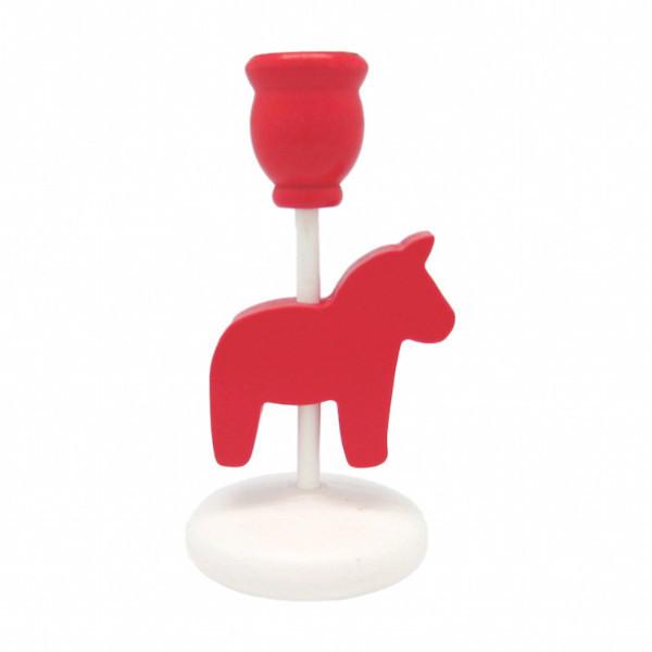 Red Scandinavian Horse Candle Holders For Weddings