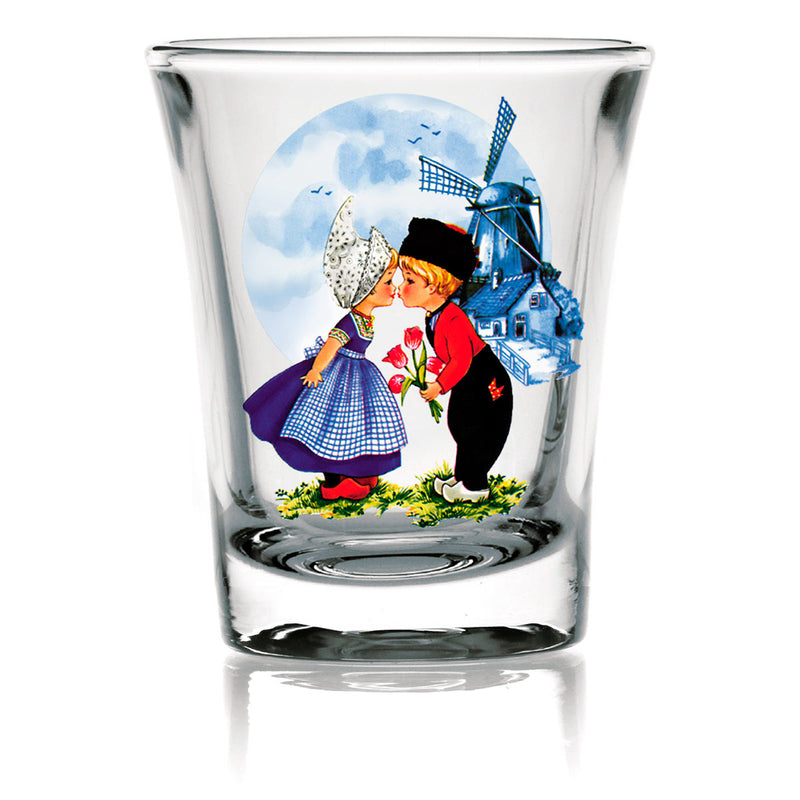 Dutch Shot Glass: Dutch Kiss Clear - ScandinavianGiftOutlet