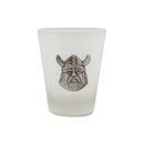 Frosted Shot Glass Viking Medallion Party Favor - ScandinavianGiftOutlet