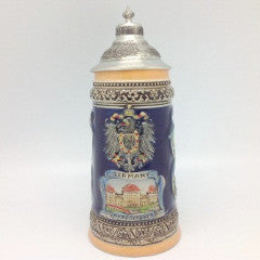 Engraved Beer Stein German Landmarks Metal Lid - ScandinavianGiftOutlet
