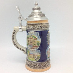 Engraved Beer Stein German Landmarks Metal Lid - ScandinavianGiftOutlet