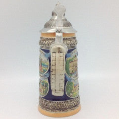Engraved Beer Stein German Landmarks Metal Lid - ScandinavianGiftOutlet