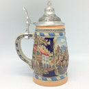 Engraved Beer Stein Munich Scene Metal Lid - ScandinavianGiftOutlet
