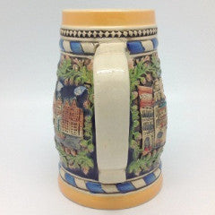 Engraved Beer Stein Munich Scene Ceramic - ScandinavianGiftOutlet