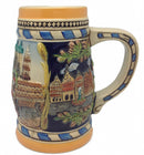 Engraved Beer Stein Munich Scene Ceramic - ScandinavianGiftOutlet
