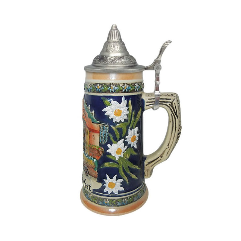 Munchen Oktoberfest Beer Stein with metal lid - ScandinavianGiftOutlet