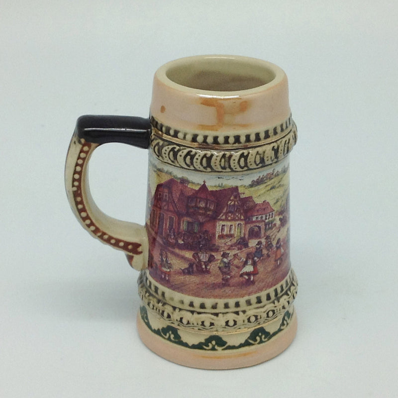 German Beer Stein Village Dancers Shot - ScandinavianGiftOutlet