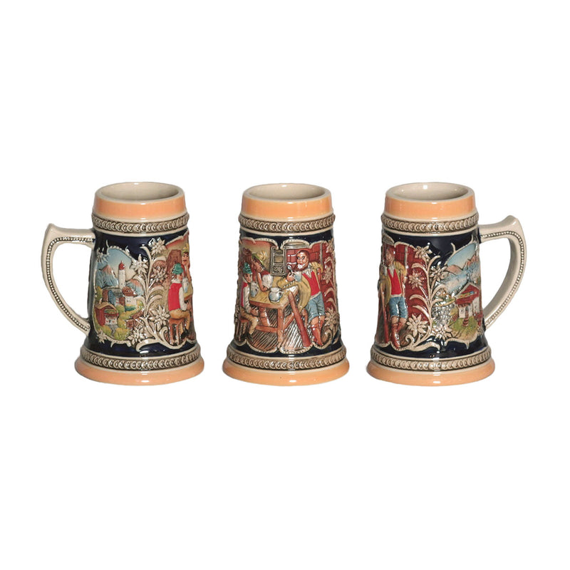 Engraved Beer Stein Alpine Pub Ceramic - ScandinavianGiftOutlet