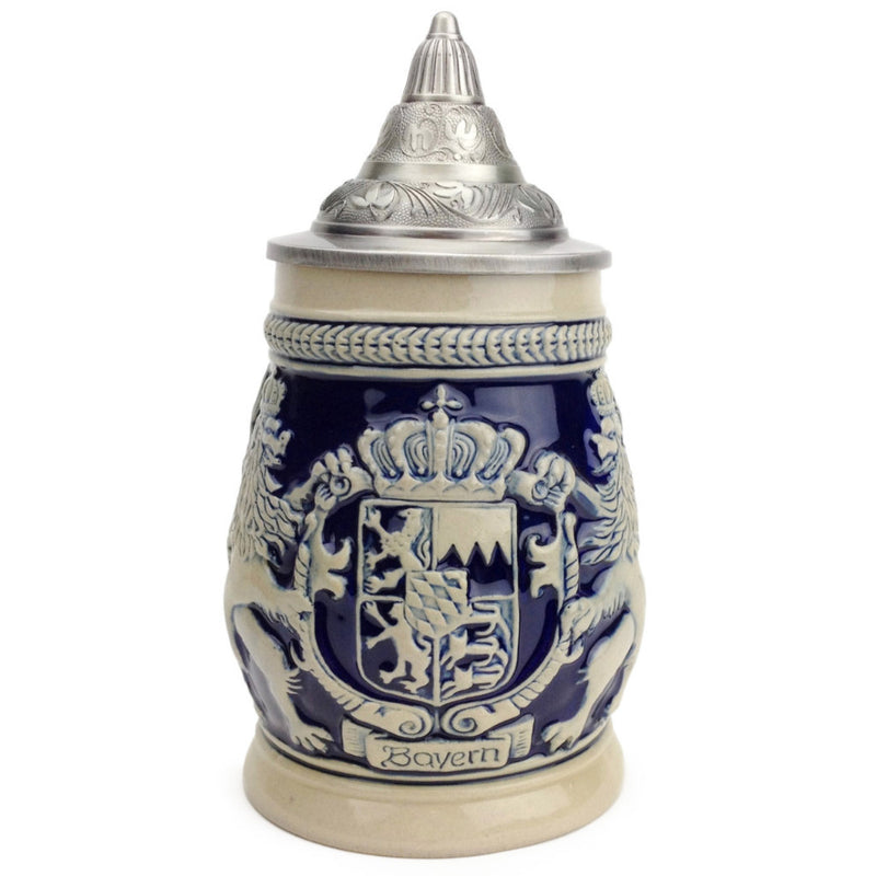 Bayern Coat of Arms Ceramic Beer Stein w/Lid - ScandinavianGiftOutlet