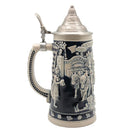 Munich Oktoberfest Stein & Wagon .75L with Etched Metal Lid - ScandinavianGiftOutlet