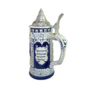 German Castle Cobalt Blue Beer Stein with Lid - ScandinavianGiftOutlet