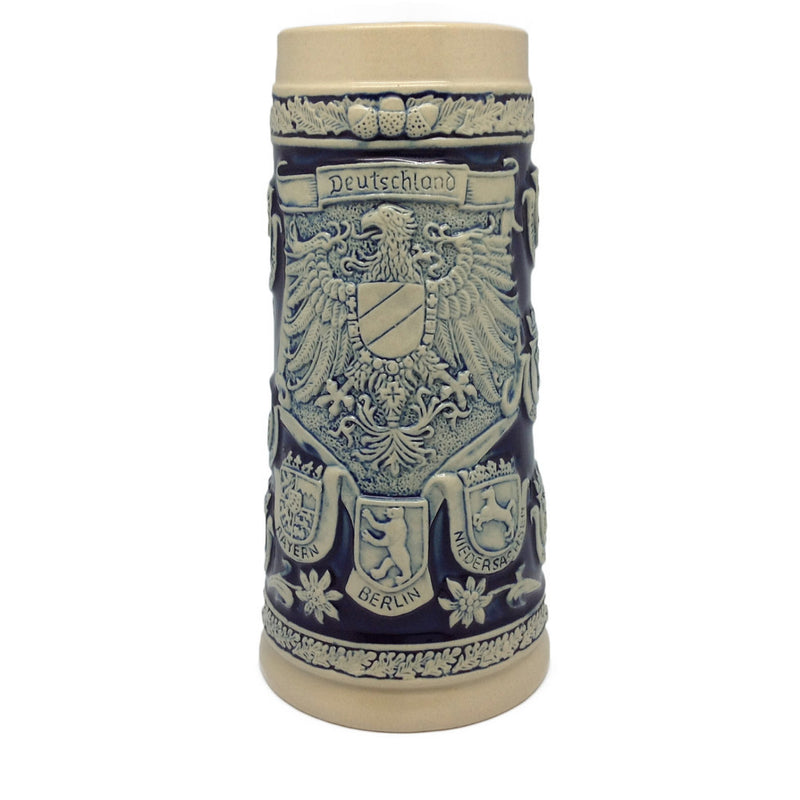 German Stein Coats of Arms Engraved no/Lid - ScandinavianGiftOutlet