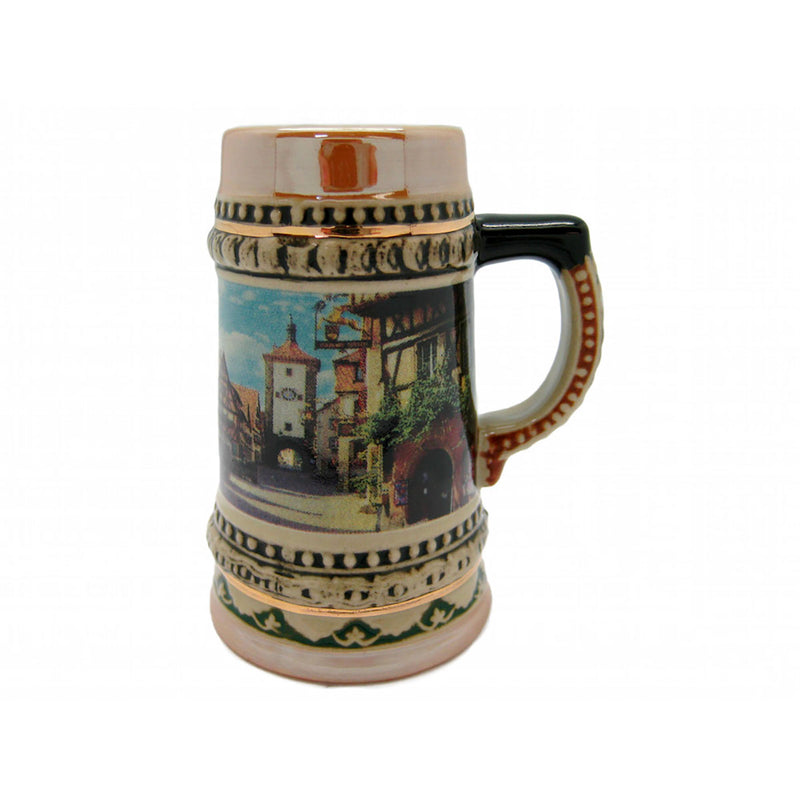 Ceramic Beer Stein German Village Scene - ScandinavianGiftOutlet