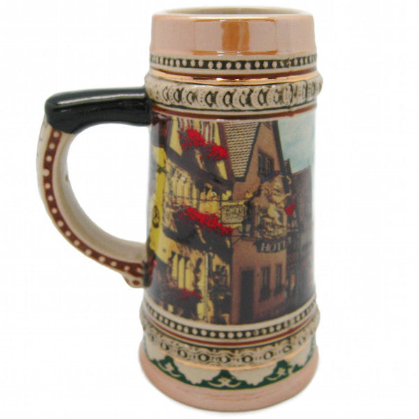 Ceramic Beer Stein German Village Scene - ScandinavianGiftOutlet