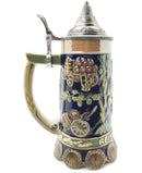 German Beer Purity Law "Reinheitsgebot" .85L Lidded Beer Stein - ScandinavianGiftOutlet