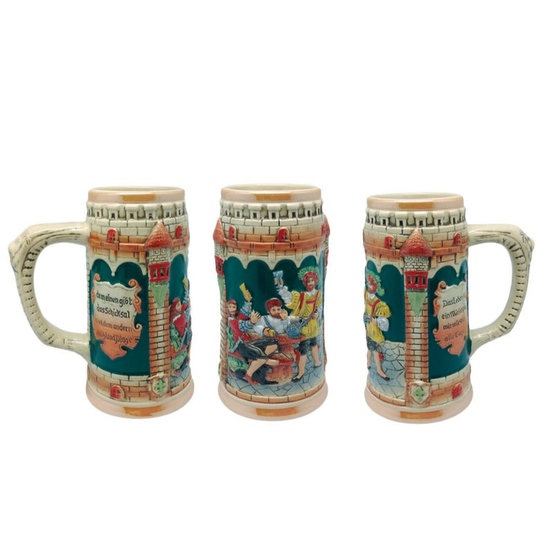 German Castle Engraved Beer Stein without Lid - ScandinavianGiftOutlet