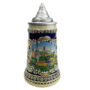 Bavarian Castle Engraved Ceramic Beer Stein w/Lid - ScandinavianGiftOutlet