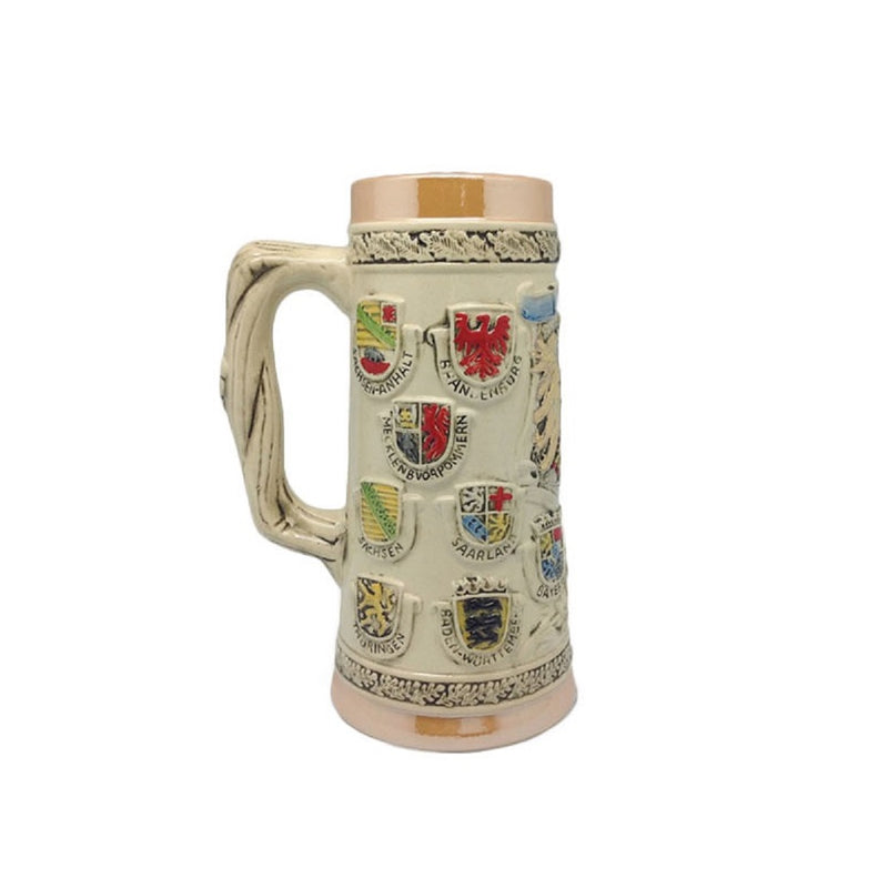 German Ceramic Stein Coat of Arms (no Lid) - ScandinavianGiftOutlet