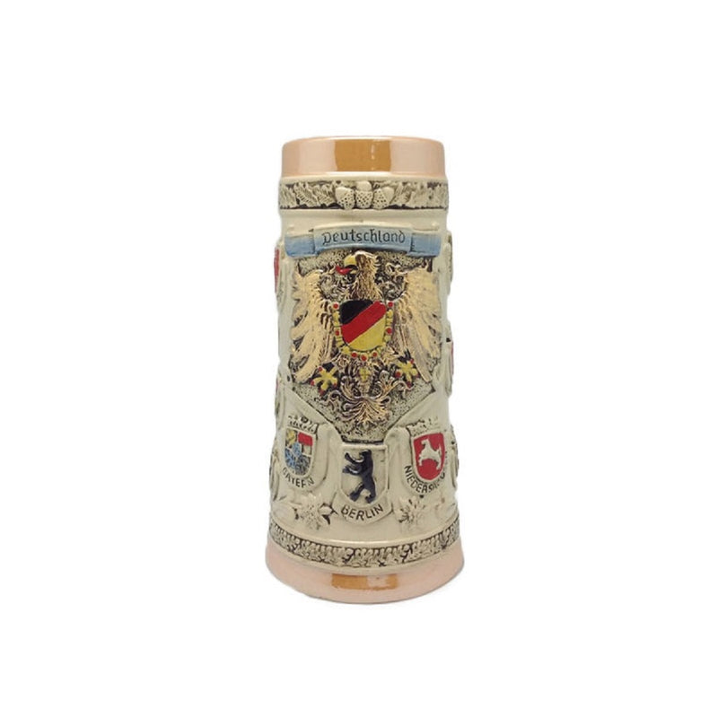 German Ceramic Stein Coat of Arms (no Lid) - ScandinavianGiftOutlet