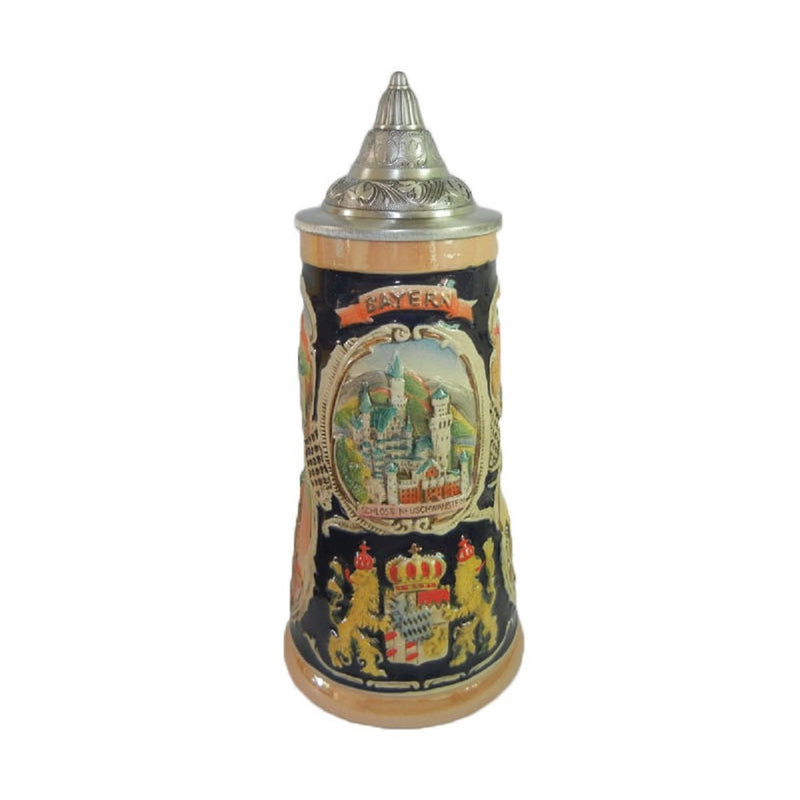 German Banner Collectible Beer Stein with Metal Lid - ScandinavianGiftOutlet