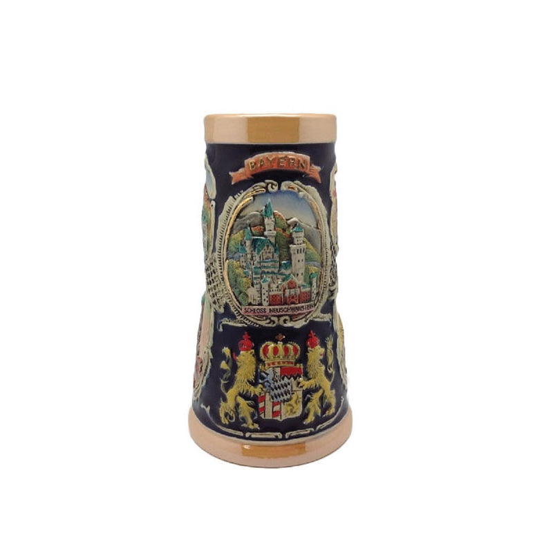 German Banner Collectible Beer Stein without Metal Lid - ScandinavianGiftOutlet
