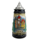 Mountain Village Beer Stein with Lid - ScandinavianGiftOutlet