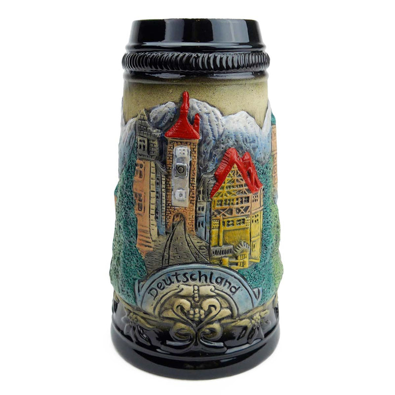 Mountain Village Beer Stein without Lid - ScandinavianGiftOutlet