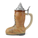 German Beer Boot Stein with lid - ScandinavianGiftOutlet